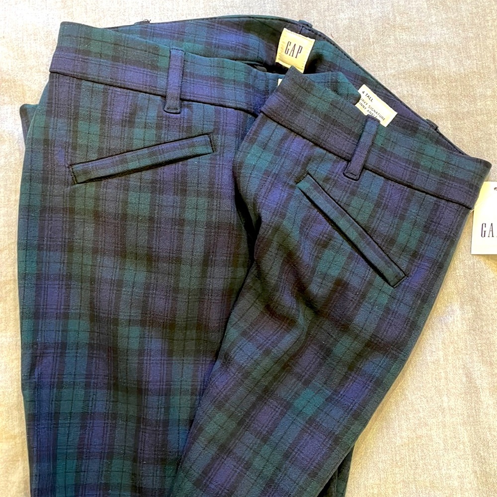 COPY - Gap plaid pants Green Blue and black